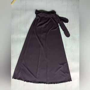 Vintage Black Skirt Union Made - Ruffle Belt Polyester  Size 5/6